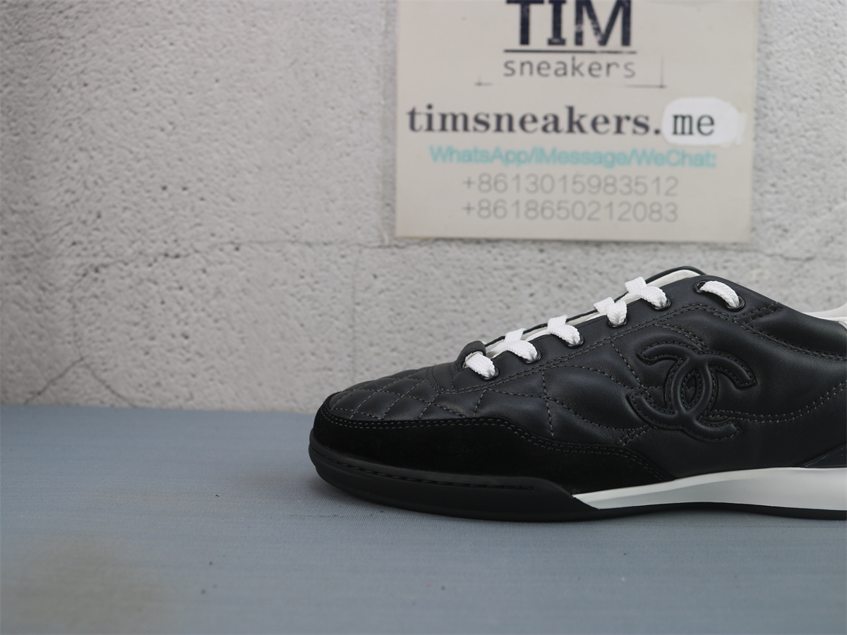 CHANEL 24a Low-Top German Army Trainers Casual Shoes Black